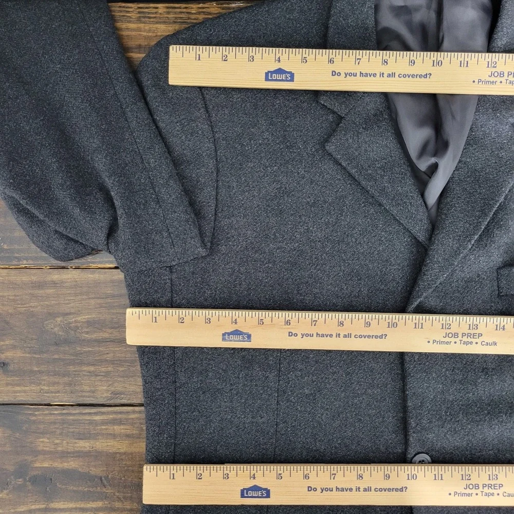 Jones New York Men's Sport‎ Coat Blazer Three Button Gray Flannel Poly Wool 42R